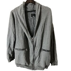 Aritzia Wilfred Free Grey Cocoon Rousseau Sweater Women Speckled Grey Cotton M